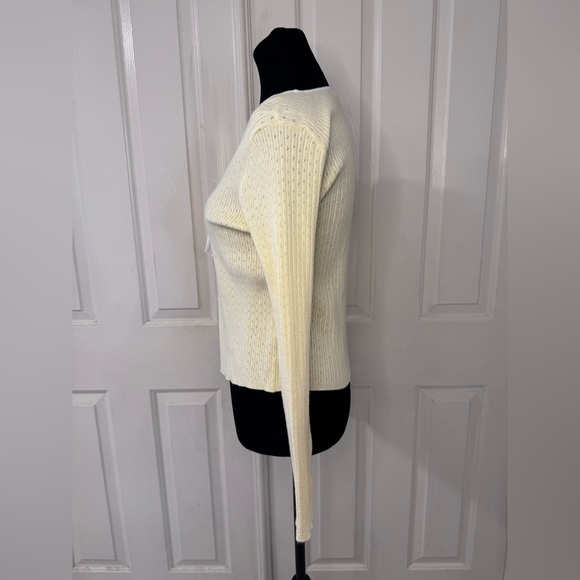 Sincerely Jules Top Tie Front Sz L Yellow Coquette Dainty Soft Stretch Feminine - Picture 3 of 6